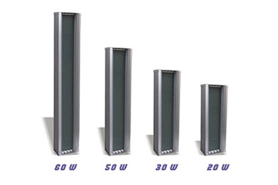 AG-6Q數(shù)字尋址室外鋁合金音柱系列，調(diào)頻無線或有線共纜接收